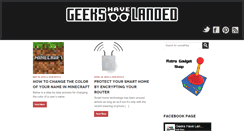 Desktop Screenshot of geekshavelanded.com